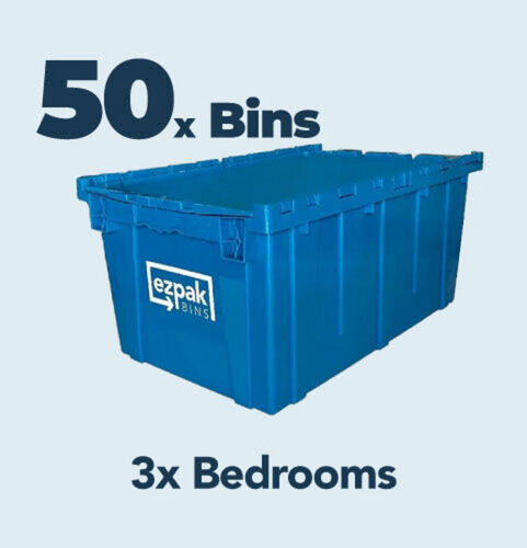 40x Bins Bundle, Studio - EZPak Bins Reusable Plastic Bins