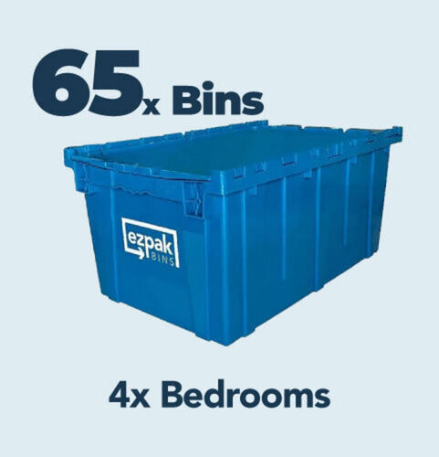 60x Bins Bundle, Studio - EZPak Bins Reusable Plastic Bins