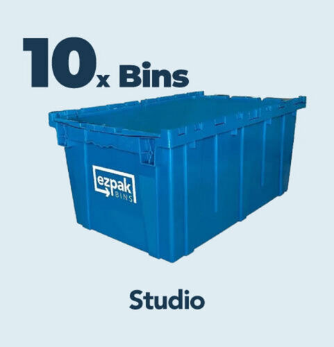 100x Bins Bundle, Studio - EZPak Bins Reusable Plastic Bins